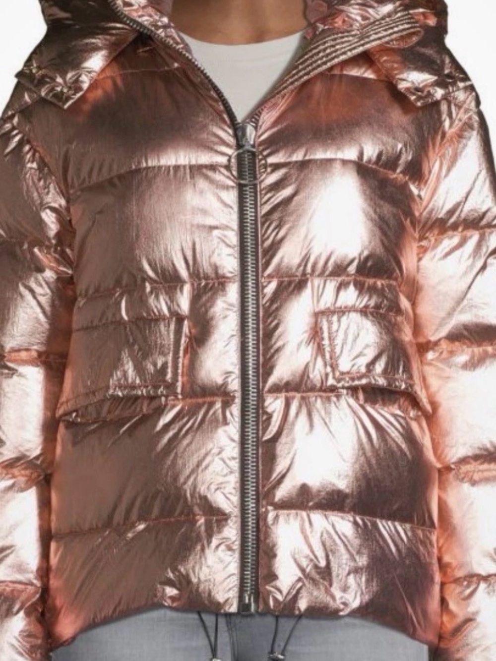 Brand NEW NB Series by Nicole Benisti Rose Metallic Puffer Jacket